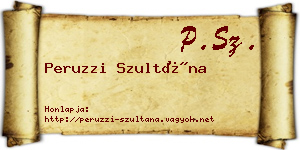 Peruzzi Szultána névjegykártya